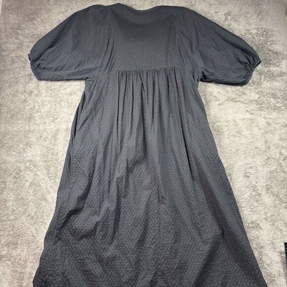 Universal Thread Women Maxi Dress Puff Sleeve Lagenlook Pockets Black XS L106 - Picture 5 of 10